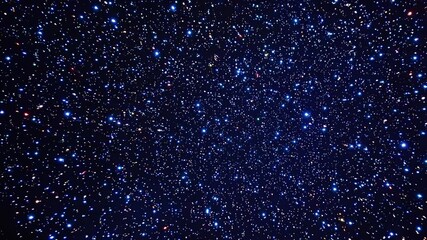 Wall Mural - Starry night sky animation. Cosmic beauty in dark deep space background. Flight through the universe. Interstellar travel