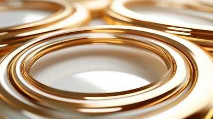 Golden rings, abstract background, luxury, shiny, metallic.