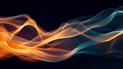 Poster - Colorful abstract waves flowing in a dynamic motion