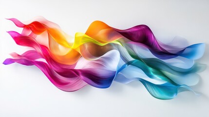 Poster - Colorful abstract waves flowing in a dynamic motion