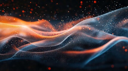 Poster - Colorful abstract waves flowing in a dynamic motion