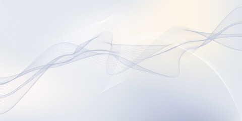 Wall Mural - Abstract flowing wavy lines background, Moving lines design element and dynamic shapes, Modern template for design. Vector illustration