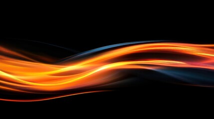Poster - flowing lines abstract waves futuristic technology light energy motion gradient vibrant dynamic smoo