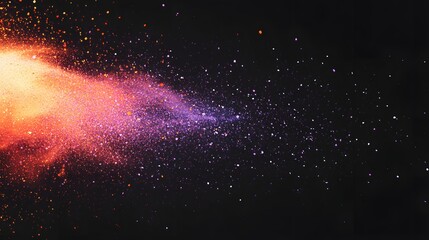 Wall Mural - vibrant color explosion across dark background