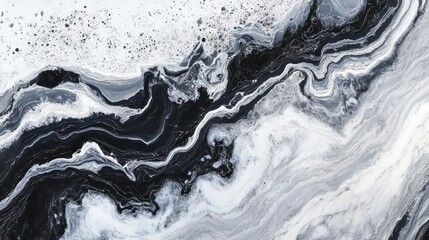 Poster - Gray and white marble texture with elegant veins flowing across the surface. This natural stone pattern is ideal for modern interior design and architectural
