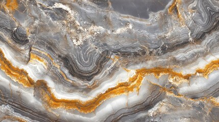 Poster - Gray and white marble texture with elegant veins flowing across the surface. This natural stone pattern is ideal for modern interior design and architectural