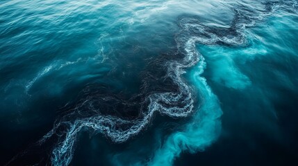 Aufkleber - Mixing waters creating stunning patterns in the ocean's depths