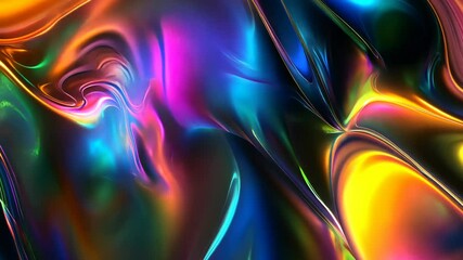Poster - Colorful abstract swirl pattern with vibrant hues and smooth textures creating a mesmerizing visual effect