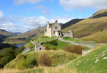 Wall Mural - church in the mountains