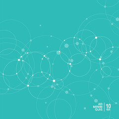 Poster - Technology abstract dot and circle connection