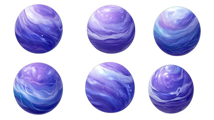 Poster - Neptune Planets Collection on Transparent Background Generative AI
