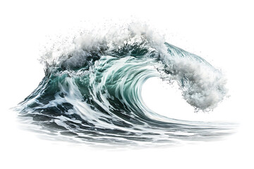 Poster - Water wave splashing isolated on a white background