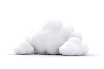 Poster - Clean white cloud isolated on a white background