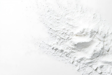 Poster - White flour or powder isolated on a white background
