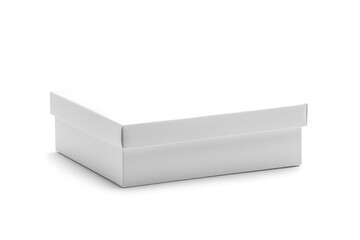Fototapete - White gift box isolated on a white background