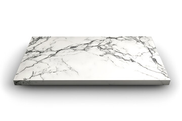 Poster - White marble table top isolated on a white background