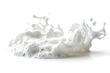 Poster - White soap foam isolated on a white background