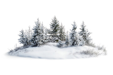 Aufkleber - Snow landscape isolated on a white background