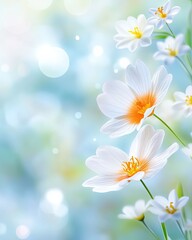 Poster - Spring Bells Resonate in a Garden Adorned With Blooming Lilies of the Valley and Delicate Flowers
