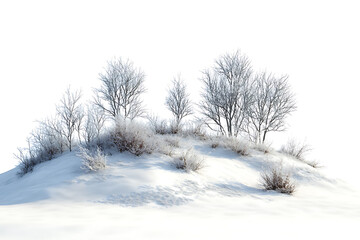 Aufkleber - Winter snow landscape isolated on a white background
