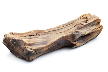 Poster - Wood log isolated on a white background