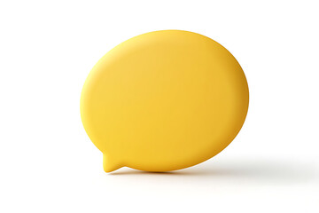 Aufkleber - Yellow speech bubble isolated on a white background