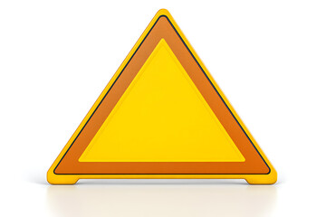 Poster - Yellow triangle warning sign isolated on a white background