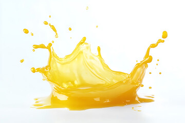 Poster - Yellow watercolor splash isolated on a white background