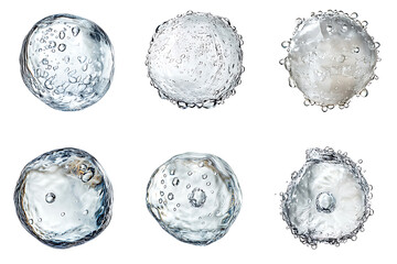 Poster - Set of water droplets isolated on a white background