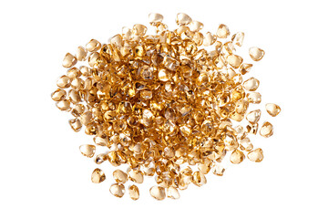Poster - Shimmering gold nuggets isolated on a white background