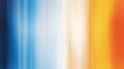 Poster - Abstract background with vertical color stripes transitioning from blue to orange, featuring subtle speckles.