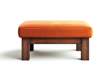 Poster - Small sofa with wooden legs isolated on a white background