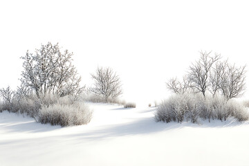 Aufkleber - Snow landscape isolated on a white background
