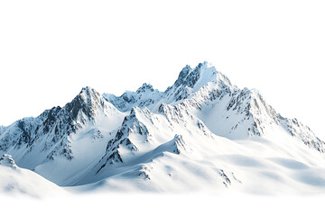 Poster - Snow mountains landscape isolated on a white background