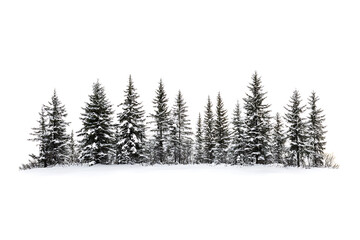 Aufkleber - Snow landscape isolated on a white background