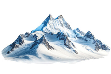 Poster - Snow mountains landscape isolated on a white background