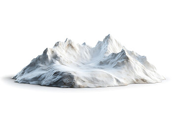 Poster - Snow mountains landscape isolated on a white background