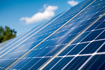 Aufkleber - Solar panels isolated on a white background
