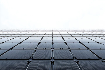 Aufkleber - Solar panels isolated on a white background