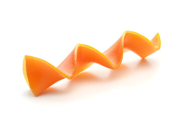 Poster - Spiral orange peel twist isolated on a white background