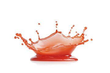 Poster - Splash of tomato ketchup isolated on a white background