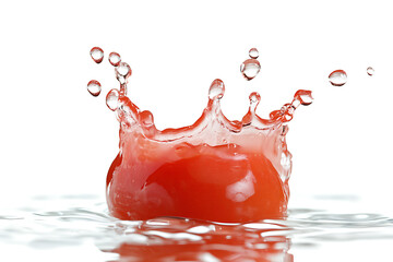 Poster - Splash of tomato ketchup isolated on a white background
