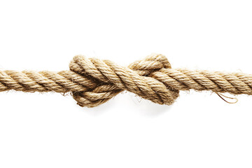 Poster - Tangled rope isolated on a white background
