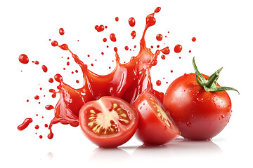 Poster - Tomato ketchup splash isolated on a white background