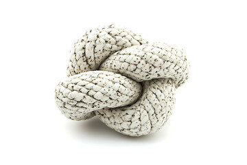 Aufkleber - Rope knot isolated on a white background