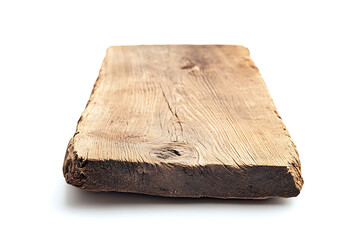 Poster - Rough wooden plank isolated on a white background