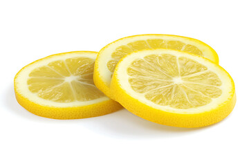 Aufkleber - Round citrus slices isolated on a white background