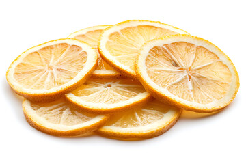 Aufkleber - Round citrus slices isolated on a white background