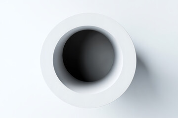Poster - Round hole isolated on a white background