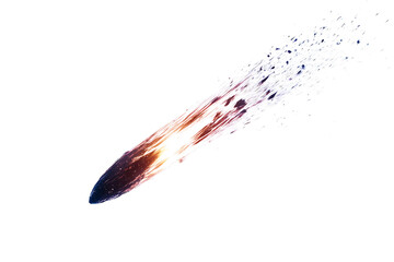 Poster - A meteor isolated on a white background